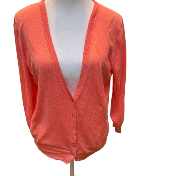 J. Crew Sweaters - J. Crew Coral Cardigan Sweater with V-Neck in Size Medium
